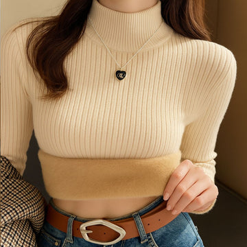 Loomora Retro Velvet Turtleneck Sweater