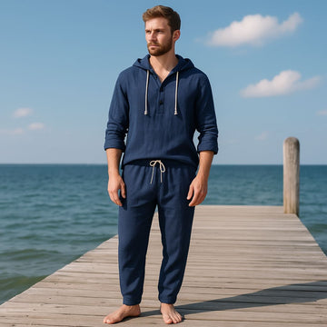 [ Buy 1, Get 2] Loomora Men's Casual Linen Set