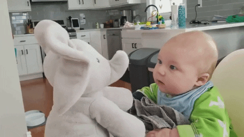 Bibou Musical Elephant – Interactive Toy for Sensory Play (Gift for Babies, Ages 0–2)