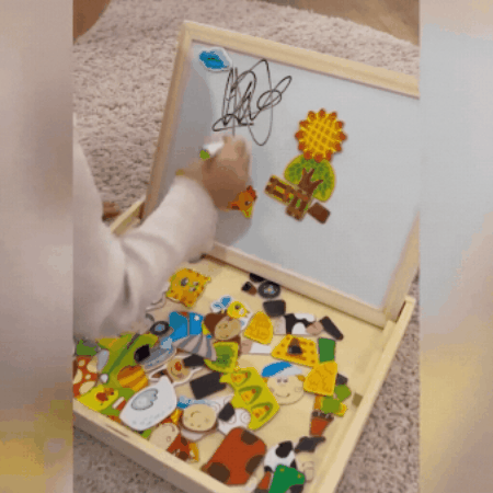 Montessori 2-in-1 Drawing Board – Creative Play and Learning Toy for Children (Ages 3–10)