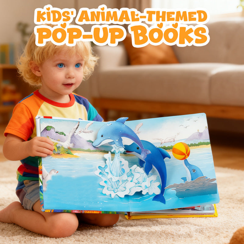 3D Animal Pop-Up Book – Interactive Educational Toy for Early Learning (Ages 3–10)