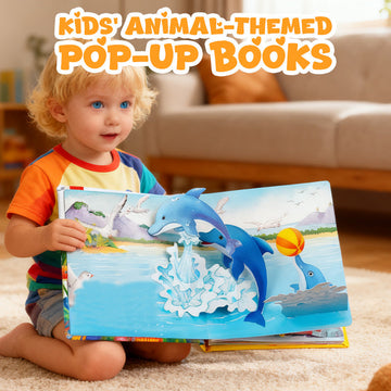 3D Animal Pop-Up Book – Interactive Educational Toy for Early Learning (Ages 3–10)